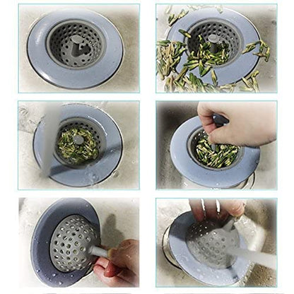 MAPPERZ Silicone Household Kitchen Sink Strainer Jali for Home Bathroom Kitchen Shower/ Blockage-Proof Hair Stoppers Drain Sink Colander Floor Drain