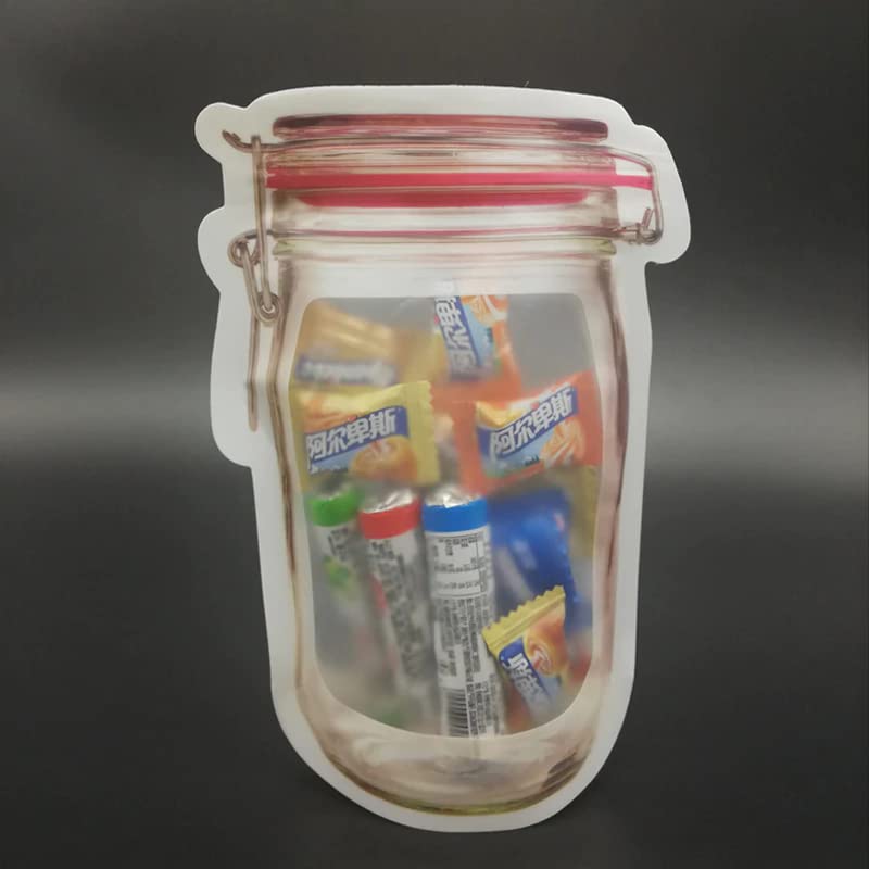 MAPPERZ 1 Pc Mason Jar Bottles Bags/Jar Pouch for Food Storage Bag Jar Pouch for Fridge Ziplock Bags/Reusable Airtight Seal Storage Bags Leakproof Food Saver Bags for Picnic - 500 ML