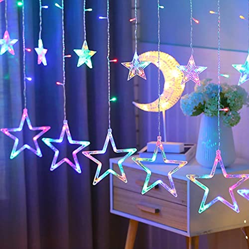 MAPPERZ Led Serial String Lights for Home Decore Copper Wire 12 Stars 138 led Lights for Birthday Festive Decore