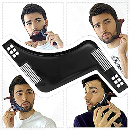 MAPPERZ Beard Shaper for Men Beard Shaper Tool kit With Comb For Home And Salon Use - Black