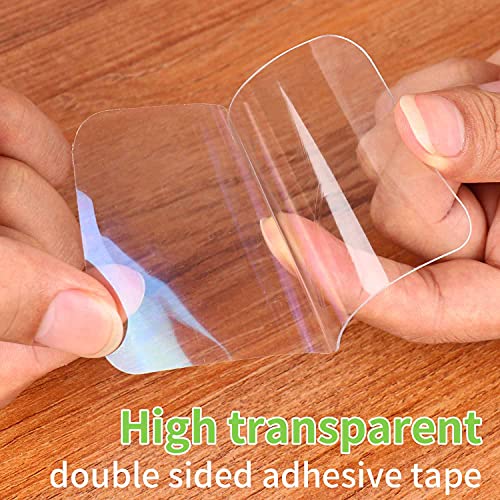 MAPPERZ Double Sided Adhesive Pads for Mounting Two Sided Precut Squares Heavy Duty Tape, Sticky Tack Double Sided No Trace Multipurpose Removable Tape for Wall Hanging Nano Wall Mount Gel, pack of 50