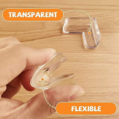 MAPPERZ Table Corner Protector-Rewup Corner Protector for Kids Table Guards for Baby Child Safety Self Adhesive Clear Safety Guard Gel Table and Soft PVC Transparent Furniture and Sharp Proofing