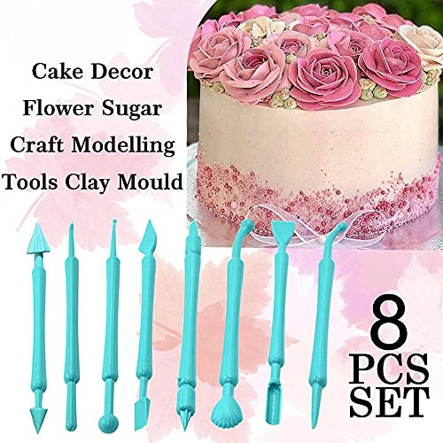 MAPPERZ Cake Decorating Modelling Sculpting Tool Kit Set/ 16 Different Shapes Exclusive Modeling Set for Fondant Gum Paste Sugar Craft and Cake Decoration Clay - Blue