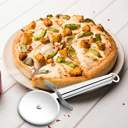MAPPERZ Stainless Steel Pizza Cutter/ Pastry Cake Slicer/ Sandwich Bread Cutter/ Sharp Wheel Type