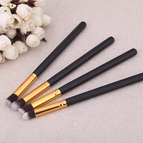Mapperz Eyeshadow Blending Pencil Brush Professional Eye Brushes Set Eyeshadow Foundation Mascara Blending (Pack of 4) - Black