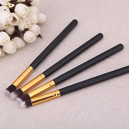 Mapperz Eyeshadow Blending Pencil Brush Professional Eye Brushes Set Eyeshadow Foundation Mascara Blending (Pack of 4) - Black