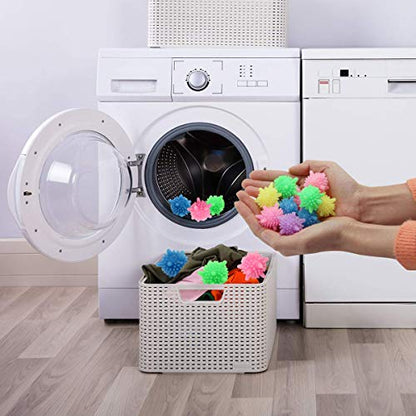 MAPPERZ Washer Balls, Reusable Tangle-Free, Eco-Friendly Laundry Scrubbing Lint Catcher Balls, Solid Colorful Washing Balls, Enhance Machine Cleaning Power, Unique Shape For Better Clean, Pack Of 5