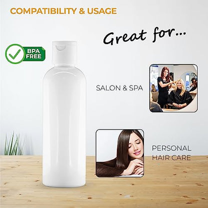 MAPPERZ 1 Root Comb Applicator Empty Cylindrical Bottle, With 1 Flip Top Cap, Applicator Bottle for Hair Oil Shampoo Medicine And Dye Bottle Applicator Brush Bottle, Hair Root Comb Applicator, White