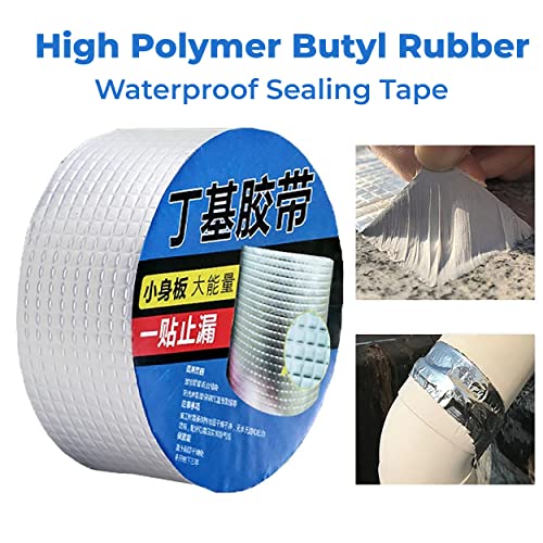 MAPPERZ Super Waterproof Aluminum Butyl Rubber Tape for Metal, Pipe, Window Seal, RV Awning, Roof Leak, Boat, 5 Meter X 5 CM, Pack Of 1