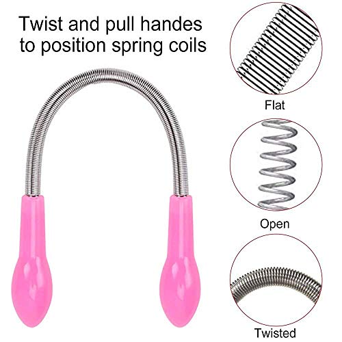 MAPPERZ Women's Facial Hair Removal Spring Epilator Face Threading Natural Beauty Tool Stick for Women Upper Lip Cheek Chin Moustache Sideburns Neck Beauty Tool (Pack of 2)