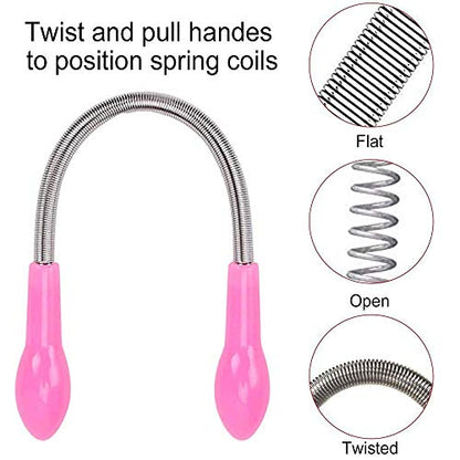 MAPPERZ Women's Facial Hair Removal Spring Epilator Face Threading Natural Beauty Tool Stick for Women Upper Lip Cheek Chin Moustache Sideburns Neck Beauty Tool (Pack of 2)