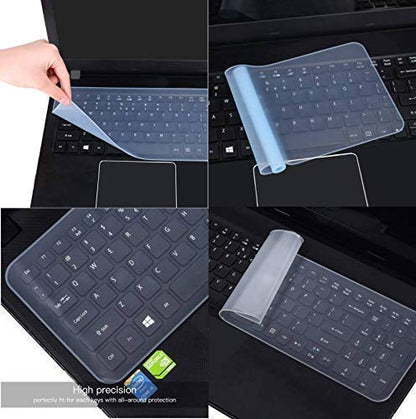 MAPPERZ Universal Silicone Keyboard Protector Skin Laptop Keyboard Skin (15.6" Keyguard)