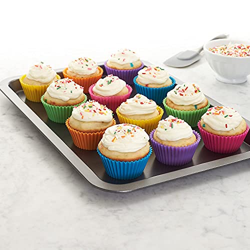 MAPPERZ Reusable & Washable Silicone Moulds Baking Cup Set Kitchen Baking Nonstick, Multicolor Tools for Muffins/Cupcake/Jelly/Cake