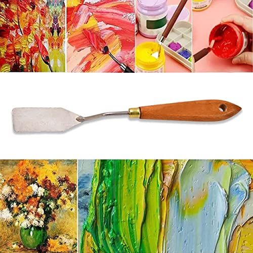 MAPPERZ Stainless Steel Artists Palette Knife Spatula Palette Knife Painting Mixing Scraper Thin and Flexible Art Tools for Oil Painting Acrylic Mixing