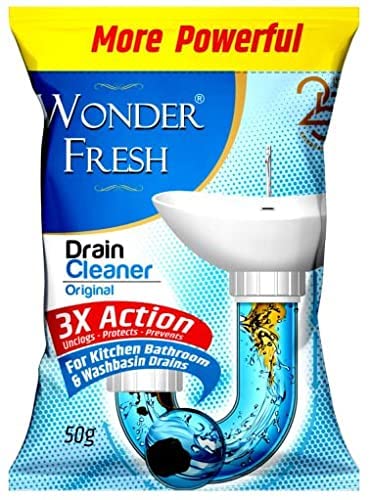 MAPPERZ Drain Cleaner Powder/Removes Clogs And Blockages In Washbasin, Toilet, Bathroom,Sinks, Pipes (50 g, Pack Of 6)