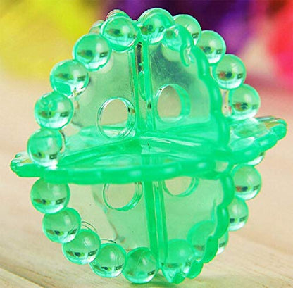 MAPPERZ Washing Machine Dryer Cleaning Soften Clothes Wash Ball/ Laundry Drying Plastic Balls Reusable Dryer Balls - Random Colors (Pack of 4)