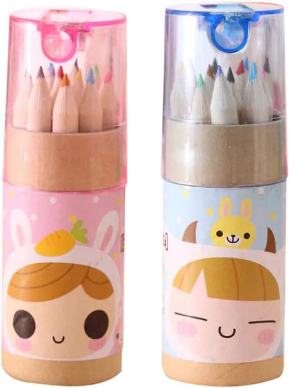 MAPPERZ Pencil Colors 12 Shades Color Pencil with Sharpener For Kids Drawing Artist Beginners Stationary Gift