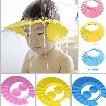 MAPPERZ Adjustable Bathing Baby Shower Hair Wash Cap/Baby Bath Shower Protection Cap for Eyes And Ear (Pack of 3)