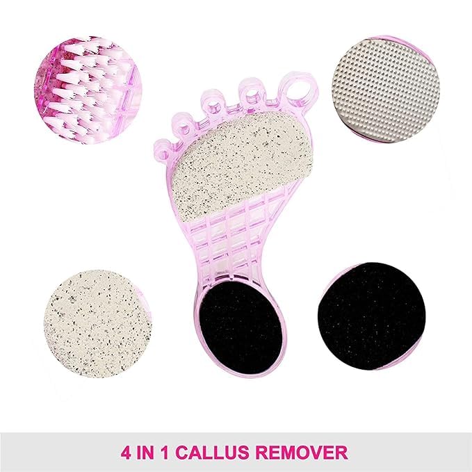 MAPPERZ 4 STEP Feet Scrubber Pedicure Paddle Pumice Stone Multi Use Buff For Feet