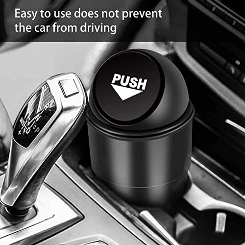 MAPPERZ Mini Trash Bin Car Trash Garbage Can for Car Office Home/Car Mini Trash Plastic Ash Bin - Black (Pack of 1)