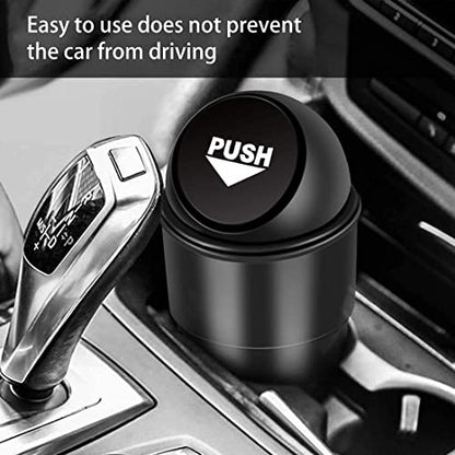 MAPPERZ Mini Trash Bin Car Trash Garbage Can for Car Office Home/Car Mini Trash Plastic Ash Bin - Black (Pack of 1)