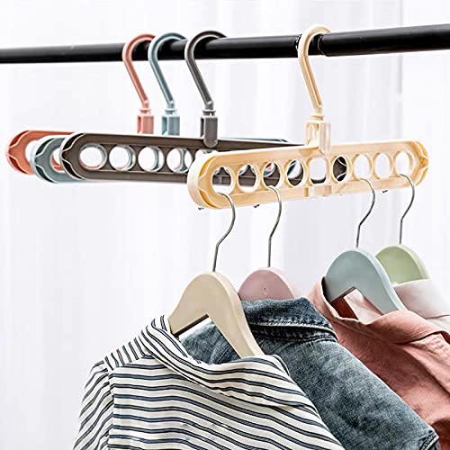 MAPPERZ Space Saving 9 Slots Hangers Multifunctional Smart Closet Organizer Wardrobe Clothing Cascading Hanger Design for Heavy Clothes, Shirts Pants Dresses-