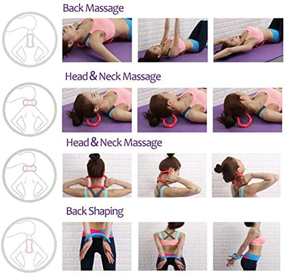 MAPPERZ Yoga Ring, Yoga Circle Stretch Ring Fascia Massage Workout Pilates, Ring Fitness Home Gym Accessories - 23x12 Cm