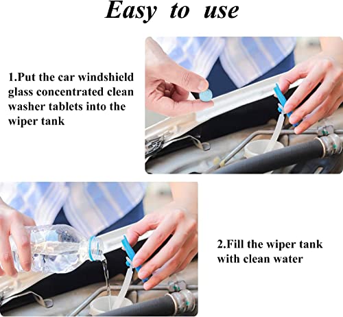 MAPPERZ Windshield Cleaning Tablets, Car Glass Cleaner Tablet, Car Window, Wiper Glass Cleaner, Concentrated Washer Fluid Tablets (30 Tablet)