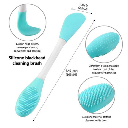 MAPPERZ Silicone Face Brush for Applying Face Packs/Facial Cleansing Brush/Handheld Face Wash Brush for Pore Cleansing, Gentle Exfoliating/Removing Blackhead Brush