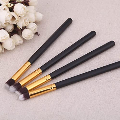 MAPPERZ Eyeshadow Blending Bristle Pencil Brush Eyeshadow Foundation Mascara Blending Pencil Brushes Black Brush - Set of 4