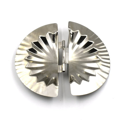 MAPPERZ Stainless Steel Kitchen Dumpling Mould Momos Maker/Ghughra Gujiya Mould Maker Dough Press Mould Wrapper Dough Cutter for Kitchen