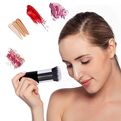 MAPPERZ Nylon Hair Makeup Cosmetic Face Powder Brush Artificial Persian Hair Blush Brush Cosmetic Face Powder Blush Brush (Pink)