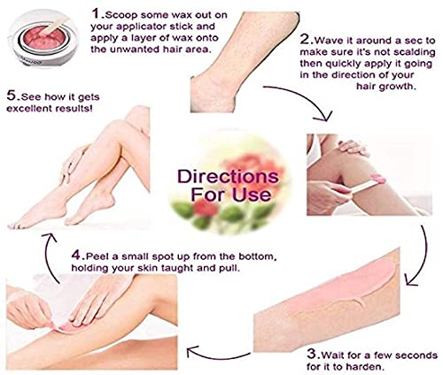 MAPPERZ Hard Wax Beans Hair Removal for Painless Hair Removal, Depilatory Waxing for Face, Eyebrow, Back, Chest, Under Arms, Bikini Areas, Legs (1 Kg)