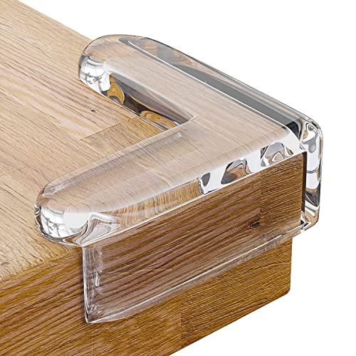 MAPPERZ Sharp Edges Table Corner Clear Protector for Baby, Adhesive Gel PVC Table Guards for Baby, Self Adhesive Corner Protector for Furniture and Sharp Proofing, Stop Child Injuries, Pack of 7
