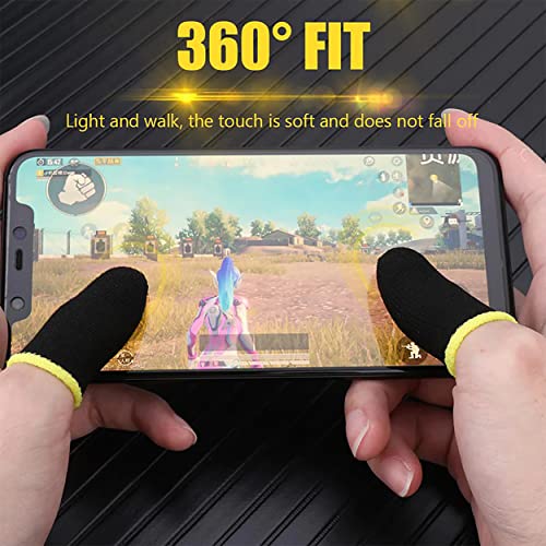 MAPPERZ Finger Sleeves for Gaming, Gamer Thumb Sleeves Mobile Gaming Stabilizer Compression Support Sleeve, PUBG Finger Gloves for Gaming Gloves, Mobile Phone Game Finger Covers, Pack of 1 Pair