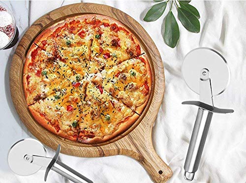 MAPPERZ Stainless Steel Pizza Cutter/ Pastry Cake Slicer/ Sandwich Bread Cutter/ Sharp Wheel Type