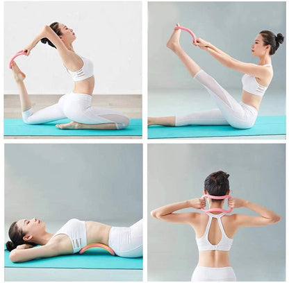 MAPPERZ Yoga Ring, Yoga Circle Stretch Ring Fascia Massage Workout Pilates, Ring Fitness Home Gym Accessories - 23x12 Cm