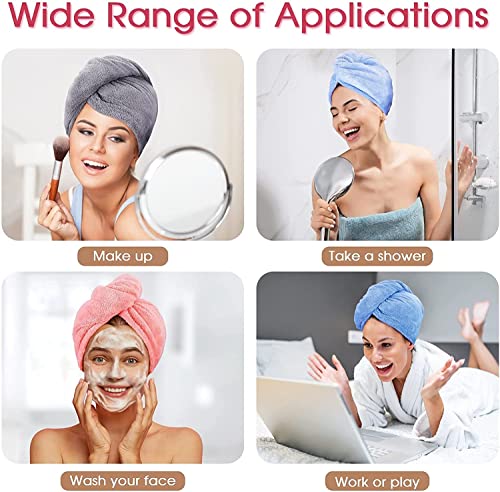 MAPPERZ Microfiber Hair Wrap Towel for Women Hair Drying Absorbent Towel