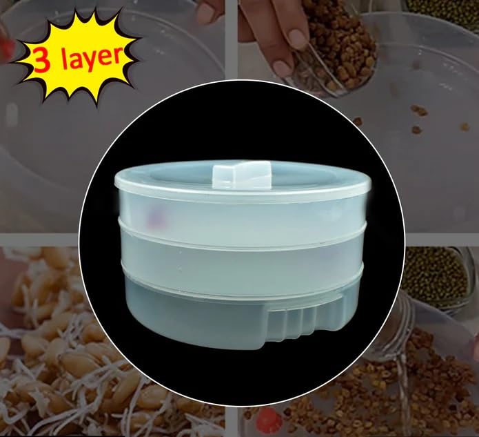 MAPPERZ Sprout Maker Box Hygienic Sprout Maker with Container Home Making Fresh Sprouts Beans for Living Healthy Life Sprout Maker