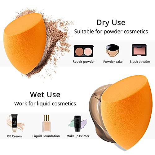 Mapperz Water Drop Style Beauty Makeup Blending Powder Sponge Powder Puff | Professional Makeup Sponge Beauty Blender For Blending Face Makeup, Face Sponge Puff |( Random Colour)