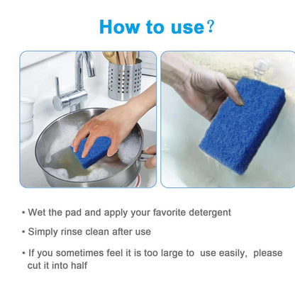 MAPPERZ Multipurpose Scratch Proof Kitchen Utensil Scrubber Pad/Scrubbing Pads for Dishwashing, Bathroom and Toilet Washing, Floor Cleaning - Pack of 4 (Multicolor)