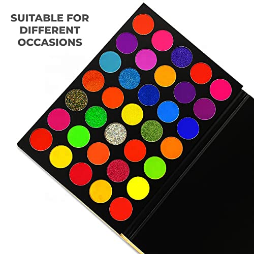 MAPPERZ Professional 35 Colors Mattes And Shimmers High Pigmented Eye Shadow Palette, Multicolor