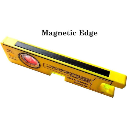 MAPPERZ Magnetic Torpedo Level Set with 1 Direction Pin, 2 Vials and 360 Degree View 8-Inch, Yellow Color, 20.5 CM, Pack Of 1