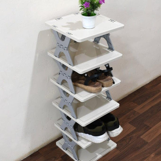 MAPPERZ Shoe Rack Storage Organizer for Bedroom Entryway Space Saver Adjustable shelf Slots Tower Rack for Footwear, Sandles, Slippers