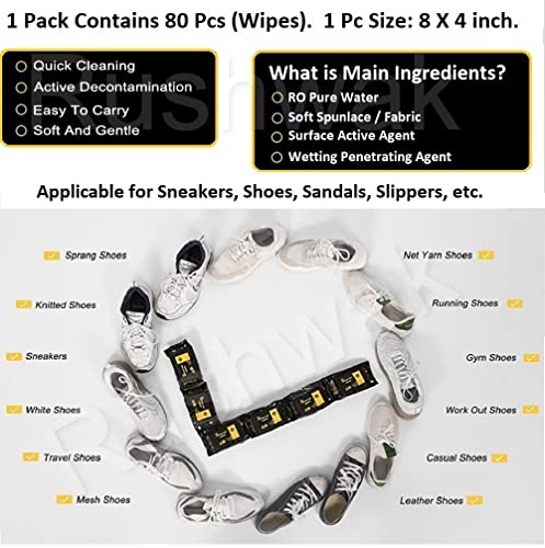 MAPPERZ Shoes Wipes Instant Shoe Cleaner Wipes Quick Sneaker Dirt Remover Disposable Cleaning Kit