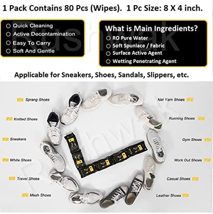 MAPPERZ Shoes Wipes Instant Shoe Cleaner Wipes Quick Sneaker Dirt Remover Disposable Cleaning Kit