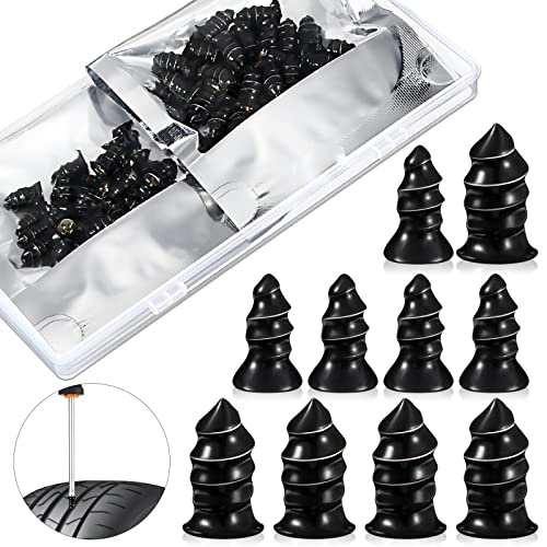 Mapperz Tire Repair Nails 60 Pieces Rubber Screws Fast Tubeless Vacuum Puncture Repair Tool for Car Motorcycle ATV Tire Puncture Repair