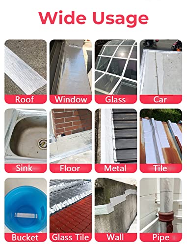MAPPERZ Super Waterproof Aluminum Butyl Rubber Tape for Metal, Pipe, Window Seal, RV Awning, Roof Leak, Boat, 5 Meter X 5 CM, Pack Of 1