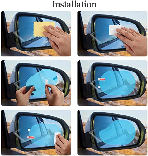 MAPPERZ Anti Fog Film for Car Mirror and Window Rainproof Anti-Water Protective Film Sticker for Car