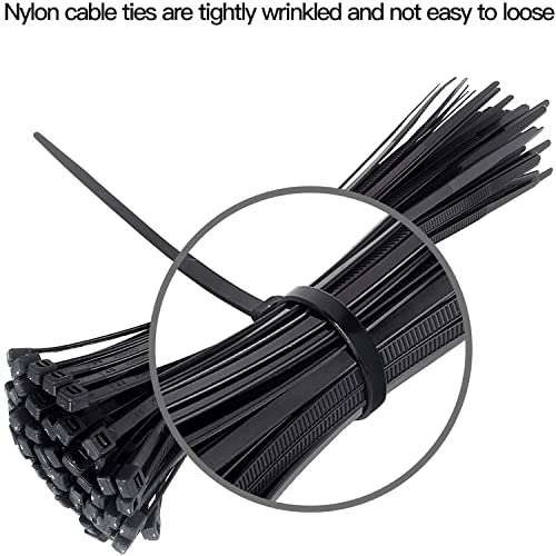 MAPPERZ Heavy Duty Cable Zip Ties Adjustable Durable Self locking Nylon Cable Straps/Nylon Standard Cable Tie Assortment Cord Management for Home, Office, Gardening 4 inch 100 Pieces